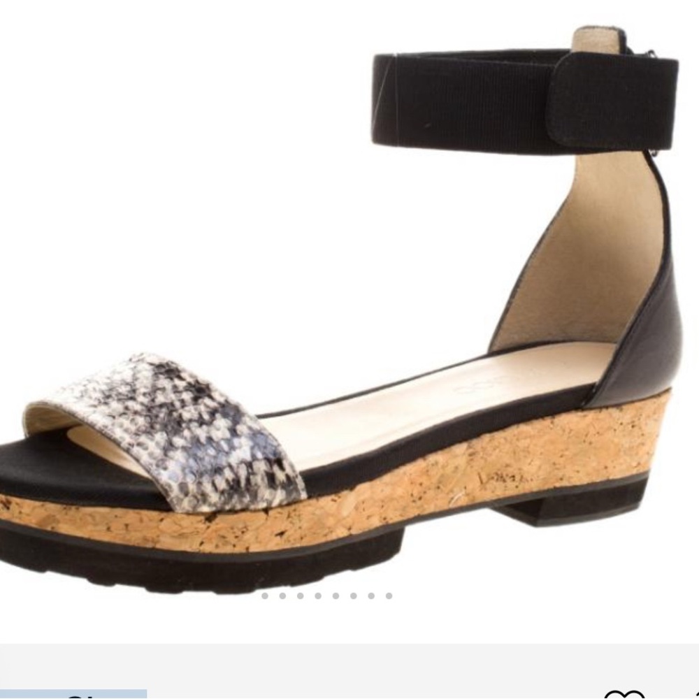 Jimmy Choo Elegant Black and Gray Women's Sandals Size 40